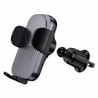 Borofone auto turētājs BH221 Path ar induktīvo uzlādi pie gaisa ventilācijas atveres melns