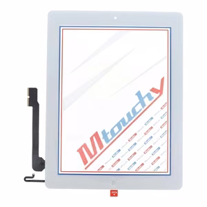 MUSTTBY skārienekrāns + aizmugurējā uzlīme + Home priekš iPAD 4 (balts)