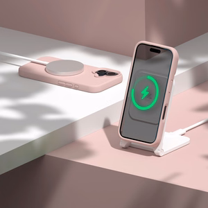 Etteri Silikona Mag maciņš for iPhone 17 gaiši rozā