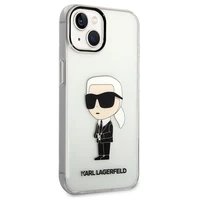 Karl Lagerfeld Ikonik Karl viedtālruņa apvalks iPhone 14 Plus - caurspīdīgs