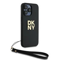 DKNY Viedtālruņa apvalks ar siksniņu un logotipu iPhone 14 Pro - melns