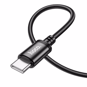 Kabelis USB-C uz USB-C Hoco 3A 60W 3 m X91 melns