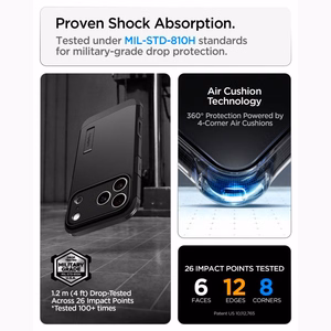 Spigen Tough Armor MagSafe maciņš modelim iPhone 18 Pro / 17 Pro – krāsa: melna