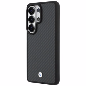 BMW Sign Magnetic Carbon Fiber MagSafe maciņš priekš Samsung Galaxy S26 Ultra melns