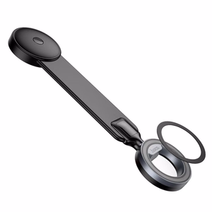HOCO magnētiskais automašīnas turētājs centrālajai konsolei saderīgs ar MagSafe H71 melns metālisks pelēks