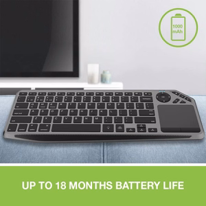 Techly ICTB9801TB tastatūra RF bezvadu + Bluetooth QWERTY US English melna