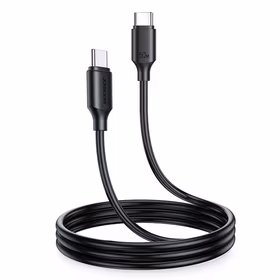 Joyroom Long-Lasting Series A9 USB-C / USB-C PD QC kabelis 60W 3A 1m - melns