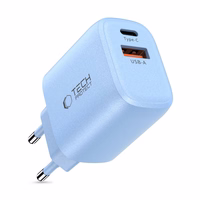 Tech-Protect NCA20 PD 20W QC3.0 USB-A / USB-C sienas lādētājs - zils