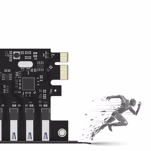 Orico PVU3 PCIe paplašināšanas karte ar 7 USB 3.0 pieslēgvietām galddatoriem – melns