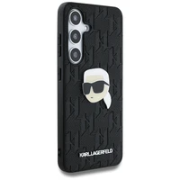 Viedtālruņa apvalks Karl Lagerfeld Ādas Monogramma Pin Logo Karl Head Samsung Galaxy S25 melns