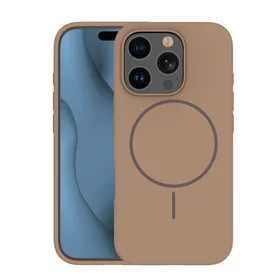 Silikona Īpaši plāns Magnētiskais viedtālruņa apvalks iPhone 14 6,1" brūns