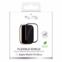 Puro Flexible Shield aizsargplēve ar aplikatoru Apple Watch 10/11 42mm - Melna