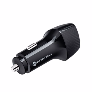 Car charger Forcell F-Energy Carbon 2 x USB C QC3.0 PD 3A 40W CC50-2C black