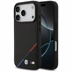 BMW M Carbon Tricolor Line MagSafe чехол для iPhone 17 Pro - черный