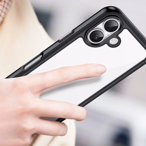Outer Space viedtālruņa apvalks iPhone 17 - melns caurspīdīgs