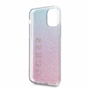 Guess GUHCN65PCUGLPBL iPhone 11 Pro Max - rozā/meln gradient Glitter