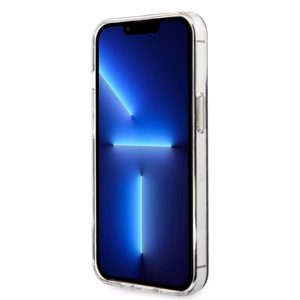 Komplekts Guess GUBPP13LH4EACSK vāciņš + lādētājs iPhone 13 Pro melns cietais vāciņš ar 4G rakstu Magnētiskais