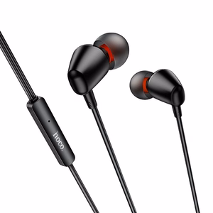 HOCO vadu austiņas Jack 3,5 mm ar mikrofonu M107 melnas