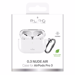 Чехол Puro 0.3 Nude для AirPods Pro 3 — прозрачный