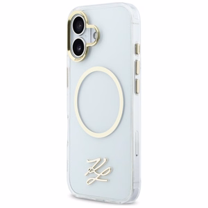 Karl Lagerfeld IML KL Script Logo MagSafe Maciņš for iPhone 17 - caurspīdīgs