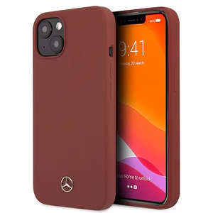 Mercedes Silicone Line чехол для iPhone 13 mini - Красный