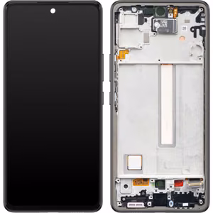 Oriģināls Samsung A536 Galaxy A53 5G LCD ekrāns ar skārienpaneli un rāmi, Awesome Black (Service Pack)