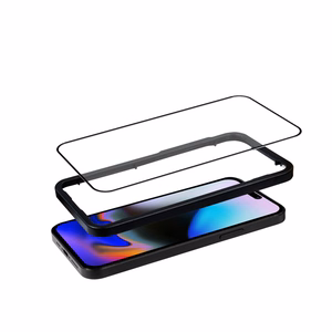 Crong Anti-Bacterial 3D Armor Glass 9H pa visu virsmu līmējams rūdīta stikla ekrāna aizsargs iPhone 16 Pro Max ar uzstādīšanas rāmi