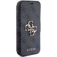 Guess 4G Metal Logo apvalks iPhone 15 Pro - pelēks