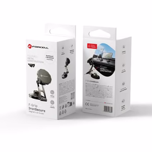 FORCELL F-GRIP IronSecure magnētiskais auto turētājs vējstiklam / paneļim melns
