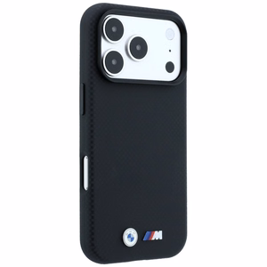 BMW M Quadrille Kevlar maciņš ar metāla logotipu un MagSafe iPhone 17 Pro Max / 18 Pro Max, melns