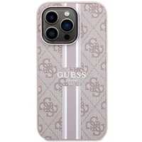 Guess 4G Printed Str Magnētiskais viedtālruņa apvalks iPhone 15 Pro - rozā