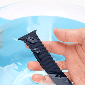 Dux Ducis siksniņa (bruņota versija) Apple Watch Ultra, SE, 9, 8, 7, 6, 5, 4, 3, 2, 1 (49, 45, 44, 42 mm) silikona magnētiskā aproce zila