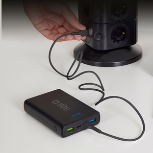 SBS LTHL200 USB-A - Micro-USB kabelis 1 m - melns