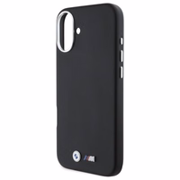 BMW M gluds pilnībā ietīts metāla magnētiskais iPhone 16 Plus viedtālruņa apvalks - melns