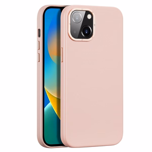 Dux Ducis Grit ādas apvalks iPhone 14 Plus Elegants mākslīgās ādas apvalks (MagSafe saderīgs) Rozā