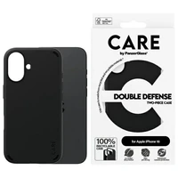 CARE by PanzerGlass dubultās aizsardzības viedtālruņa apvalks iPhone 16 - melns