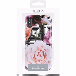 Puro Glam Geo Flowers Pink Peonies vāciņš ierīcei iPhone XS Max