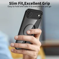 Tech-Protect MagFlex Magnētiskais viedtālruņa apvalks iPhone 17 Air - Caurspīdīgs melns