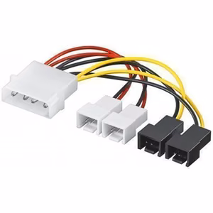 Goobay Power cable/adapter for PC fans; 5.25 inch male to fan 2x 12 V/2x 5 V