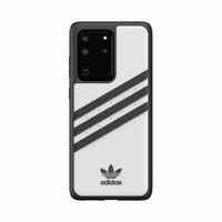 Adidas OR veidots apvalks PU Samsung Galaxy S20 Ultra - balta un melna