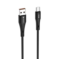Kabelis FORCELL F-ENERGY C341 USB A uz Micro USB QC3.0 2,4A 18W Silikoninis 1 m melns (m)