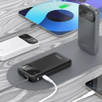 Dudao K31 10000mAh 22.5W PD Portatīvais lādētājs ar iebūvētu kabeli - pelēks