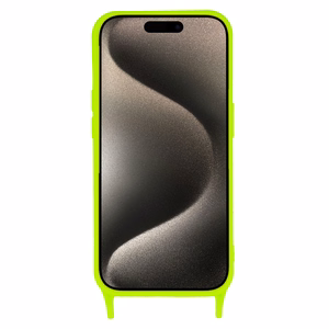 Silikona viedtālruņa apvalks ar siksniņu iPhone 14 Pro Max dizaina 2 zaļā krāsā