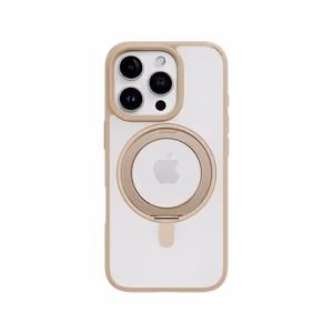 Rock Rotating Stand Soft Touch Series Magnetic for iPhone 16 Pro gold