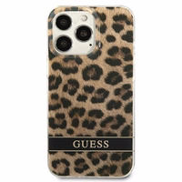Guess GUHCP13LHSLEOW iPhone 13 Pro / 13 6.1" brūns/brūns cietais apvalks Leopards