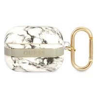 Guess GUAPHCHMAG AirPods Pro apvalks pelēks/pelēks Marmora Siksniņu kolekcija