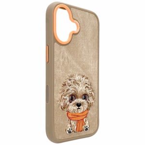 Nimmy Big Eyed Pet 2.0 suņa viedtālruņa apvalks iPhone 17 - bēšs