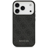 Guess 4G Classic Logo Magnētiskais viedtālruņa apvalks iPhone 17 Pro - melns