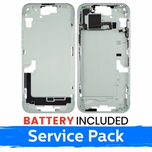 Displeja rāmis / Iekšējais korpuss Apple iPhone 15 Plus + akumulators / Green / (Service Pack)