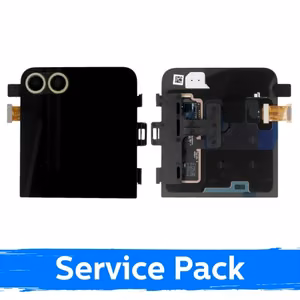 LCD displejs saderīgs ar Samsung F741 Z Flip6 (OUTER) ar rāmi / Dzeltens / (Service Pack)